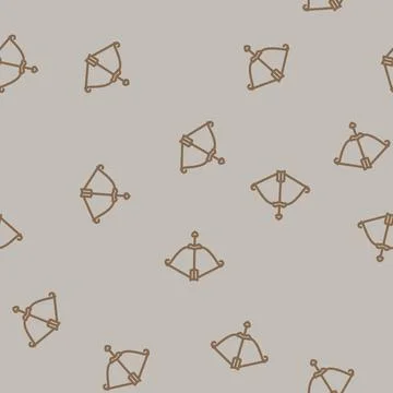 Cupid bow arrow line vector seamless pattern Ilustración de archivo