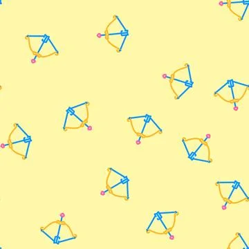 Cupid bow arrow vector seamless pattern Stockillustratie