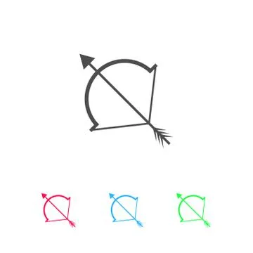 Cupid bow icon flat. Stock Illustration
