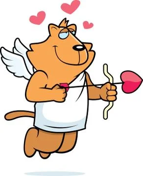 Cupid Cat Stock Illustration