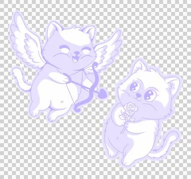 Cupid cats Stock Illustration