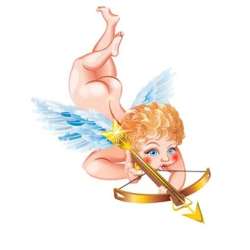 Cupid with a crossbow Stock-Illustration