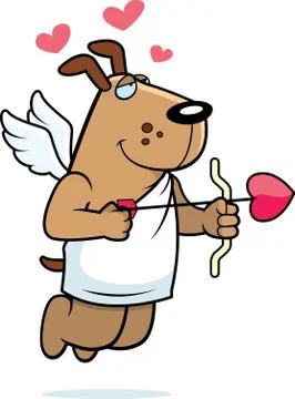 Cupid Dog Stock Illustration