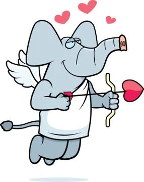 Cupid Elephant Stock Illustration