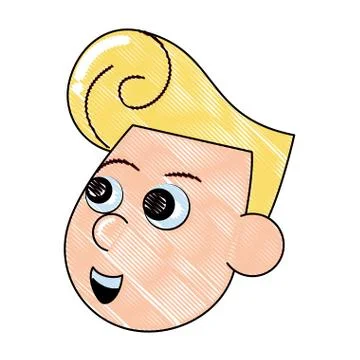 Cupid face cartoon scribble Stock Illustration