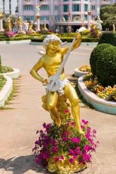 Cupid in garden Stock Photos
