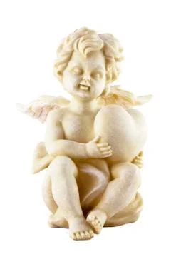 Cupid isolated on white Stock Photos