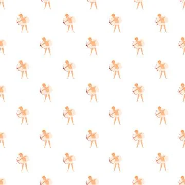 Cupid pattern for valentine's day love and romance Stock Illustration