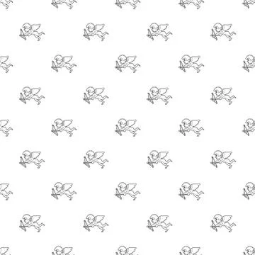 Cupid pattern vector seamless Stock Illustration