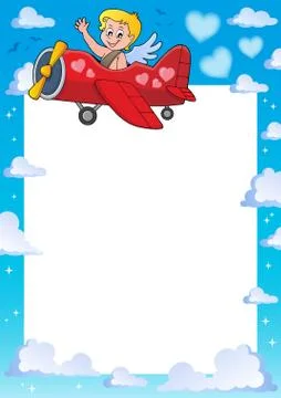 Cupid thematics frame Stock Illustration