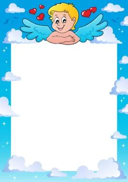 Cupid thematics frame Stock-Illustration