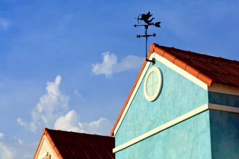 Cupid on weathervane Stock Photos