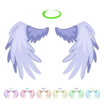 Cupid wing angel vector cartoon graphic Illustrazione stock