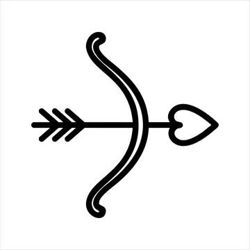 Cupid's arrow vector icon Symbol of Valentine's Day love Declaration of love Stock Illustration