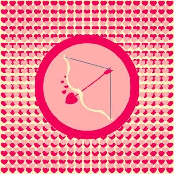 Cupid's bow and arrow Stock Illustration