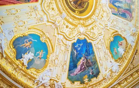 The cupola elements of Opera Theater, on May 17 in Odessa, Ukraine Stock Photos