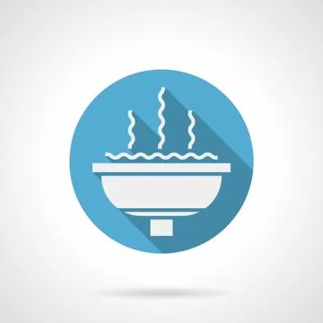 Cupped fountain round flat vector icon Stock Illustration