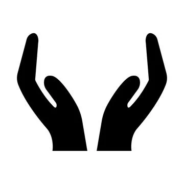 Cupped hands icon vector for graphic design, logo, website, social media, m.. Stock Illustration
