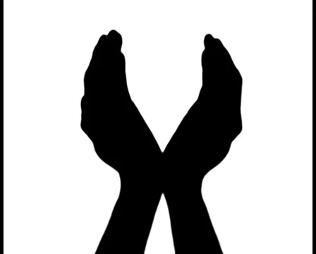 Cupped hands V12 - PAL Video stock 10755215