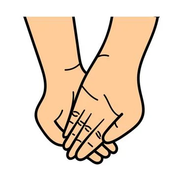 Cupped palms. For use on textiles, packaging paper, souvenirs, printing, post Stock Illustration