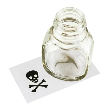 Cupping-glass and skull and crossbones Stock Photos