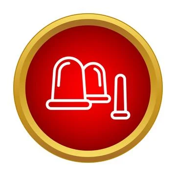 Cupping massage therapy icon for alternative medicine Stock Illustration
