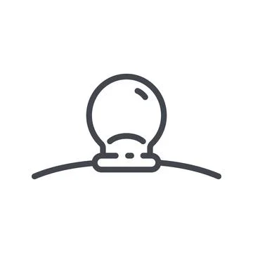 Cupping treatment line icon isolated on transparent background. Stock Illustration