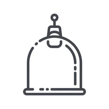 Cupping treatment line icon isolated on transparent background. Stock Illustration