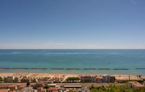Cupra Marittima, Marche. View from the ancient village of Marano 0626 库存照片