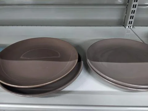 Cups and plates Stock Photos