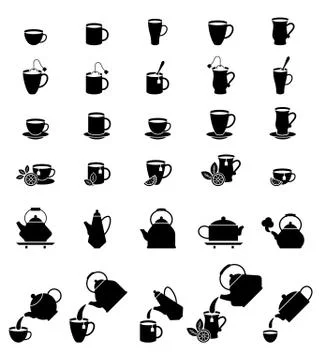 Cups for coffee and tea. Stock Illustration