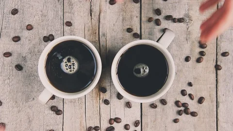 Cups with a coffee. Stock Footage 87563389