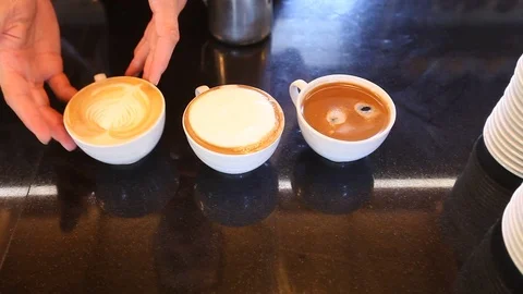 Cups of coffee Stock Footage 123729258