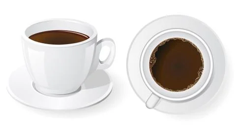 Cups of coffee Stock Illustration