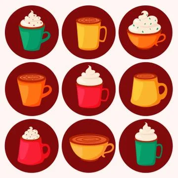 Cups of coffee Иллюстрация