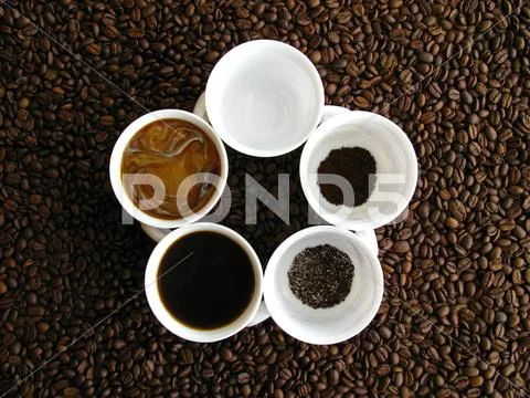 Cups with coffee Stock Photos
