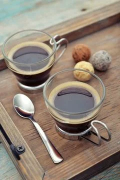 Cups of coffee Stock Photos