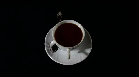 Cups of coffee rotate left Video stock 63992427