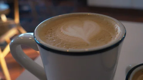 Cups of coffee served Stock Footage 115256285