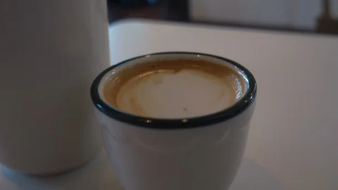 Cups of coffee served Stock Footage 115256791