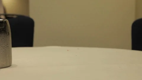 Cups of Cold Beverages on Table Stock Footage 101981696