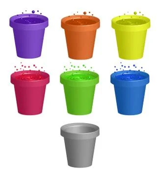 Cups with drinks Stock Illustration