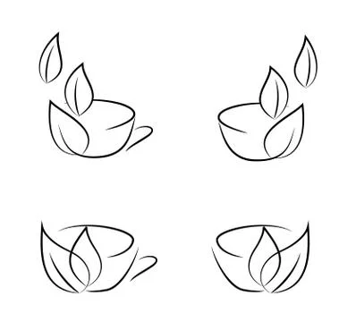 Cups icons Stock Illustration