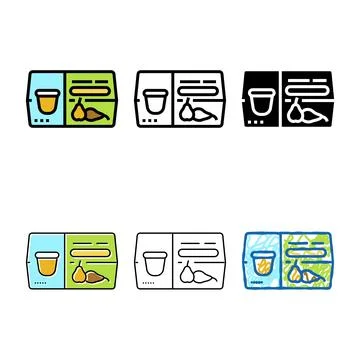 Cups pear color icon vector concepts Stock Illustration