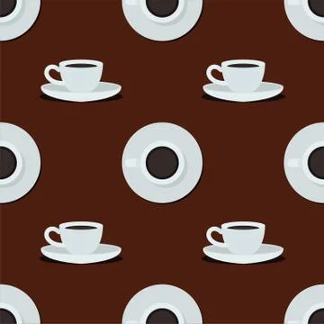 Cups seamless pattern Stock Illustration