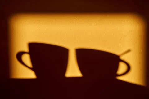 Cups Shadows Stock Photos