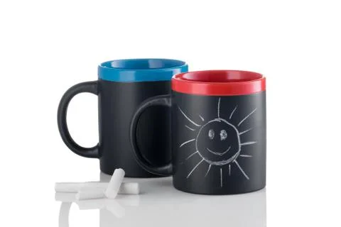 Cups with smiling sunshine Foto stock