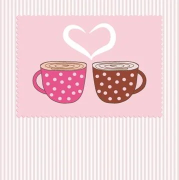 Cups of tea Illustrazione stock
