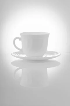 Cups for tea on a white background Stock Photos
