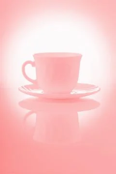 Cups for tea on a white background Stock Photos